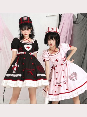 Cross Hospital Guro Lolita Style Dress OP (UR14)